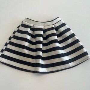 Black & White Horizontal Striped Skirt